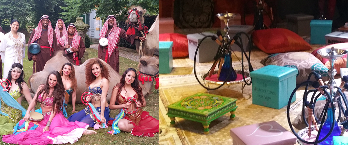 Shisha en vuuract en slangen